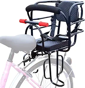 Stunning Rear Kid's Bike Seat: Safe & Comfortable Ride!